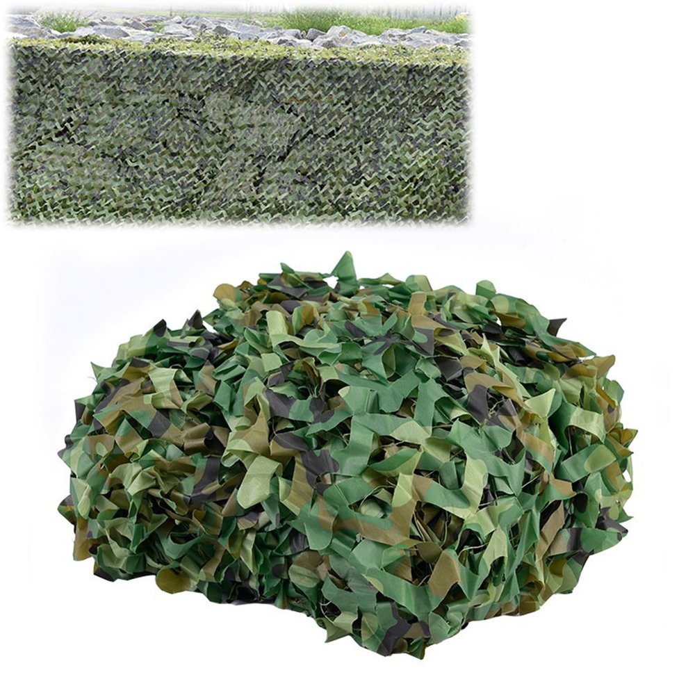 WOLWES Military Netting Camo Netting Mesh Camouflage Netting Camo Tarp with Rope Net and Loop for Hunting, Photography, Camping, Privacy, Garden, Sunshade (Color : Jungle, Size : 7x7m(22.9x22.9ft))