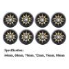 Inline Skate Wheels 90A (8-Pack), 64mm/68mm/70mm/72mm/76mm/80mm Roller Skate Wheels, Intended for Indoor and Outdoor Wheel Replacement,72mm view 2