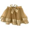 Kids Children Girls Solid Color Skirt Bowknot Dancing Princess Skirt Layered Tulle Ballet Tutu Skirt (Brown, 4-12 Years) view 1