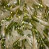 100 pk 1.5" Scale Chartreuse/Pearl White Crappie Fishing Tube Jig Skirts Perch view 1