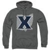 Xavier University Official State Shape Unisex Adult Pull-Over Hoodie, Charcoal, X-Large view 1
