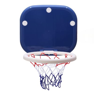 HUAOSN Indoor Basketball Hoop Set, Foldable Wall Mounted Mini Basketball Board with Suction Cup Fixing, for Toddlers Door or Wall Installation(L-Bule)