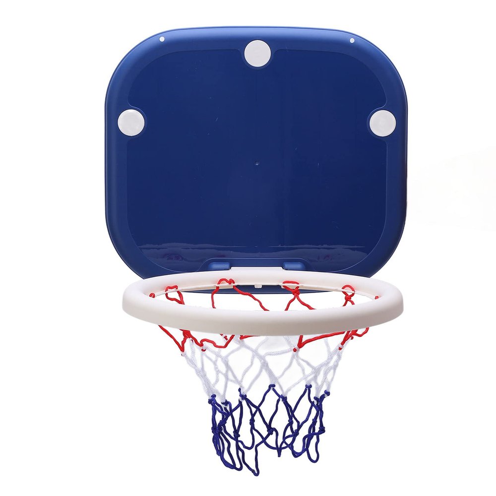HUAOSN Indoor Basketball Hoop Set, Foldable Wall Mounted Mini Basketball Board with Suction Cup Fixing, for Toddlers Door or Wall Installation(L-Bule)