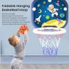 HUAOSN Indoor Basketball Hoop Set, Foldable Wall Mounted Mini Basketball Board with Suction Cup Fixing, for Toddlers Door or Wall Installation(L-Bule) view 2