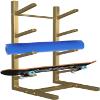 KIZMIQ Metal Skateboard Storage Holder for Deck/Longboard/Standard Skateboards/Scooters, Gold Snowboard Floor Rack, Yoga Mat/Foam Roller Carrier for Fitness Class (Size : 4-Shelf) view 1
