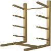 KIZMIQ Metal Skateboard Storage Holder for Deck/Longboard/Standard Skateboards/Scooters, Gold Snowboard Floor Rack, Yoga Mat/Foam Roller Carrier for Fitness Class (Size : 4-Shelf) view 2