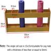 KIZMIQ Wood 7-Section Foam Rollers Storage Rack, Industrial Heavy Duty Yoga Mat Holder for Home Gym, Studio, School & Nursery (Color : Wood Color) view 2