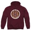 Iona College Official Plaid Badge Unisex Adult Pull-Over Hoodie, Maroon, 2X-Large view 1