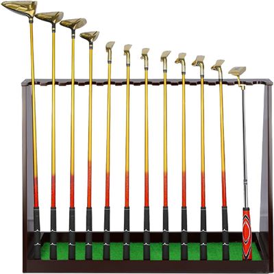 Katzowen Golf Club Stand Display Wood, 13 Putter Holder Golf Club Organizer, Golf Clubs Equipment Storage Rack, for Indoor/Outdoor/Golf Club