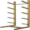 KIZMIQ Metal Skateboard Storage Holder for Deck/Longboard/Standard Skateboards/Scooters, Gold Snowboard Floor Rack, Yoga Mat/Foam Roller Carrier for Fitness Class (Size : 5-Shelf) view 2