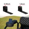 HANGKUNNEE Golf Cart Armrest for Golf Cart Rear Seat kit, Arm Rest with Cup Holder for Club Car EzGo Yamaha No Drilling Required Kits,Golf Cart Flip Hinge Armrest - Fit 0.78" and 1" Square Tube Frame view 2