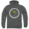 Fitchburg State University Official Plaid Badge Unisex Adult Pull-Over Hoodie, Charcoal, 3X-Large view 1