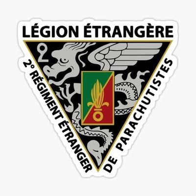 French Foreign Legion 2nd Parachute Regiment Self-Adhesive Vinyl Decal V4