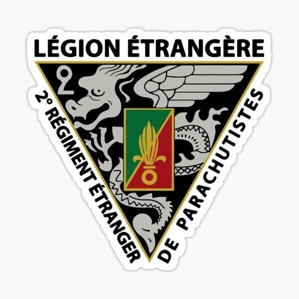 French Foreign Legion 2nd Parachute Regiment Self-Adhesive Vinyl Decal V4