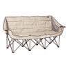 Lippert Campfire Folding Couch - Sand, High-Loft, Foldable Sofa, Dual Cup Holders, Power Coated Steel Frame, Durable 600D Polyester Fabric for Outdoor Use, 500 lb. Capacity, 2022114795 view 1