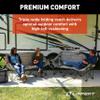 Lippert Campfire Folding Couch - Sand, High-Loft, Foldable Sofa, Dual Cup Holders, Power Coated Steel Frame, Durable 600D Polyester Fabric for Outdoor Use, 500 lb. Capacity, 2022114795 view 4