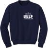 FerociTees Unisex Original Beef Of Chicagoland X-Large Navy Blue Crewneck Sweatshirt view 1
