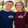 FerociTees Unisex Original Beef Of Chicagoland X-Large Navy Blue Crewneck Sweatshirt view 2