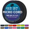 TECEUM Micro Paracord  Black  1.18 mm x 125 ft  Micro Utility Cord  Thin Braided Paracord Rope Nylon Polyester  Wind Chime Replacement  Survival Strong String 016c view 1