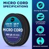TECEUM Micro Paracord  Black  1.18 mm x 125 ft  Micro Utility Cord  Thin Braided Paracord Rope Nylon Polyester  Wind Chime Replacement  Survival Strong String 016c view 4