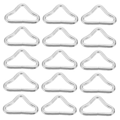 BIUDECO Trampoline Buckle Triangular Ring V-Ring Zinc Plated Steel 1.85X1.10X0.15In Heavy Duty Strap Clasp for Bags Purses Crafts and Trampoline Accessories