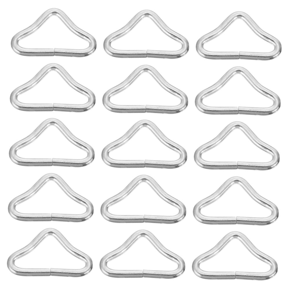 BIUDECO Trampoline Buckle Triangular Ring V-Ring Zinc Plated Steel 1.85X1.10X0.15In Heavy Duty Strap Clasp for Bags Purses Crafts and Trampoline Accessories
