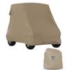 AllGuard Weatherproof Golf Cart Cover, Heavy Duty Polyester, Protects from Rain, Sun, UV & More - Tan (Fits Length: 86" - 106") view 1