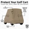 AllGuard Weatherproof Golf Cart Cover, Heavy Duty Polyester, Protects from Rain, Sun, UV & More - Tan (Fits Length: 86" - 106") view 3