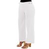 Zac & Rachel Womens Pull On Millennium Wide Leg W/Hardware Waist Tabs Pants, Optic White, 12 US view 3