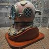 Treasure Gurus Mark V Scuba Dive Helmet Display Stand Wooden US Military Diving Gear Holder Home Office Decor view 4
