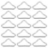 HONMEET Trampoline Buckle V-Ring Triangular Ring Zinc Plated Steel Strap Replacement Clasp for Trampoline Net and Bag Accessories 1.85X1.10X0.15In Corrosion Resistant Pack