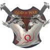 Cold Fusion Metal Kratos Replica Blades of Chaos, Small, Unisex, with 2 Attached Daggers and Plaque view 1