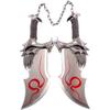 Cold Fusion Metal Kratos Replica Blades of Chaos, Small, Unisex, with 2 Attached Daggers and Plaque view 2