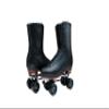 Chicago Skates Men's Premium Lifestyle Leather and Suede Lined Quad Rink Roller Derby Skate - Black - Size 8