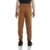 Carhartt Boys' Fleece Joggers Sweatpants Knit Pants, Carhartt Brown Classic, 4 view 2