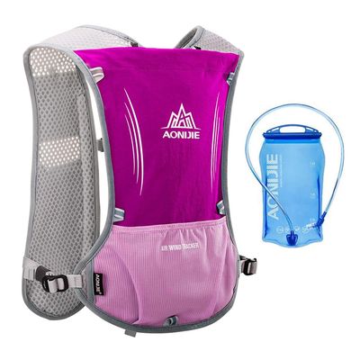 AONIJIE 5L Running Hydration Vest Pack with 1.5L Water Bladder Adjustable & Lightweight Hydration Backpack for Marathon Race Hiking Cycling(Rose with 1.5L Bladder)