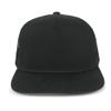 ililily Extra Large Solid Cotton Mesh Back Baseball Cap XL Big Trucker Hat, Black - Flat view 2