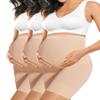 Peauty Maternity Shapewear Plus Size Pregnancy Dresses Baby Shower Dress Maternity Shapewear Shorts Pregnancy Underwear Shorts Gender Reveal Dress (Nude+Nude+Nude XL) view 1