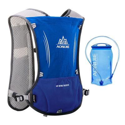 AONIJIE 5L Running Hydration Vest Pack with 1.5L Water Bladder Adjustable & Lightweight Hydration Backpack for Marathon Race Hiking Cycling (Drak Blue with 1.5L Bladder)