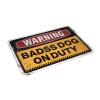 Dsoluuing Floor Mats for House Warning Badass Dog On Duty Rug Outdoor Mats for Front Door Waterproof Teens Stuff (Size : 50X80CM) view 4