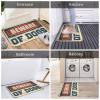 Dsoluuing Outdoor Rug Doormat Beware of Dogs Rug Summer Welcome Mat Door Mat Outdoor Entrance (Size : 65X90CM) view 3