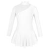 ACSUSS Kids Girls Figure Ice Roller Skating Dress Mock Neck Gymnastics Leotard Ballet Dancewear White 12 Years view 1
