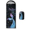 Datura home Kids Sleeping Bag for Boys Girls,Sparkle Mermaid Print-Lightweight Warm Portable Outdoor Indoor-Waterproof Cold Weather Resistant Sleeping Bag for Camping Hiking(Mermaid) view 1