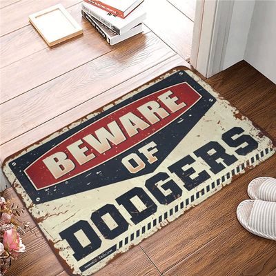 Home Decor for Men Beware of Dodgers Rug Farm Kitchen Rug Outdoor Fall Door Mat (Size : 40X60CM)