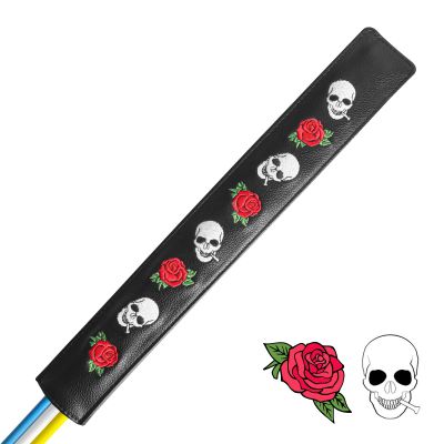 FINGER TEN Golf Alignment Stick Headcover Rods Cover Holder Case Leather 14'' 2'' in USA Black White Green Hold at Least 2 Sticks (Rose)
