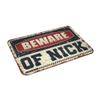 Dsoluuing Door Mats Outdoor Large Beware of Nick Rug Camping Mat Outdoor Welcome Mats Outdoor Funny (Size : 40X60CM) view 2