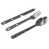 1 Set 3 in 1 Camping Cutlery Stainless Steel Eating Utensil Fork Knife Spoon Reusable Flatware Tableware Silverware Lunch Hiking Outdoor Utensils Can Bottle Opener Survival Camp Hunting Picnicking view 1