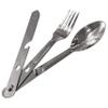 1 Set 3 in 1 Camping Cutlery Stainless Steel Eating Utensil Fork Knife Spoon Reusable Flatware Tableware Silverware Lunch Hiking Outdoor Utensils Can Bottle Opener Survival Camp Hunting Picnicking view 3