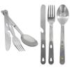 1 Set 3 in 1 Camping Cutlery Stainless Steel Eating Utensil Fork Knife Spoon Reusable Flatware Tableware Silverware Lunch Hiking Outdoor Utensils Can Bottle Opener Survival Camp Hunting Picnicking view 4
