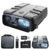 VABSCE 4K Night Vision Goggles Binoculars with Focusable IR, Silver Gray view 1